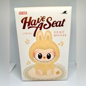 Authentic Popmart Labubu Monsters Have A Seat Vinyl SEALED box- NEW- Sisi/Yellow